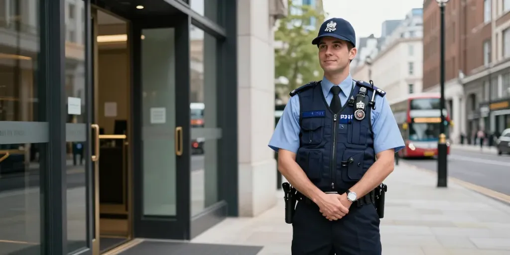 Security Guard providing reliable protection for local businesses in London