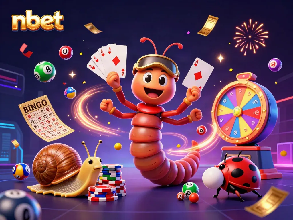 Experience the excitement of nbet as a dealer and players immerse in a colorful lottery scene.