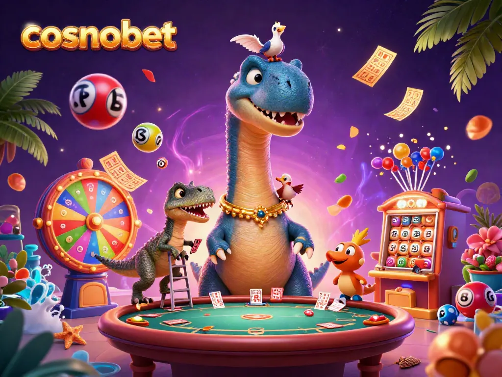 Experience the thrill of cosmobet with a vibrant casino scene featuring dynamic game elements.