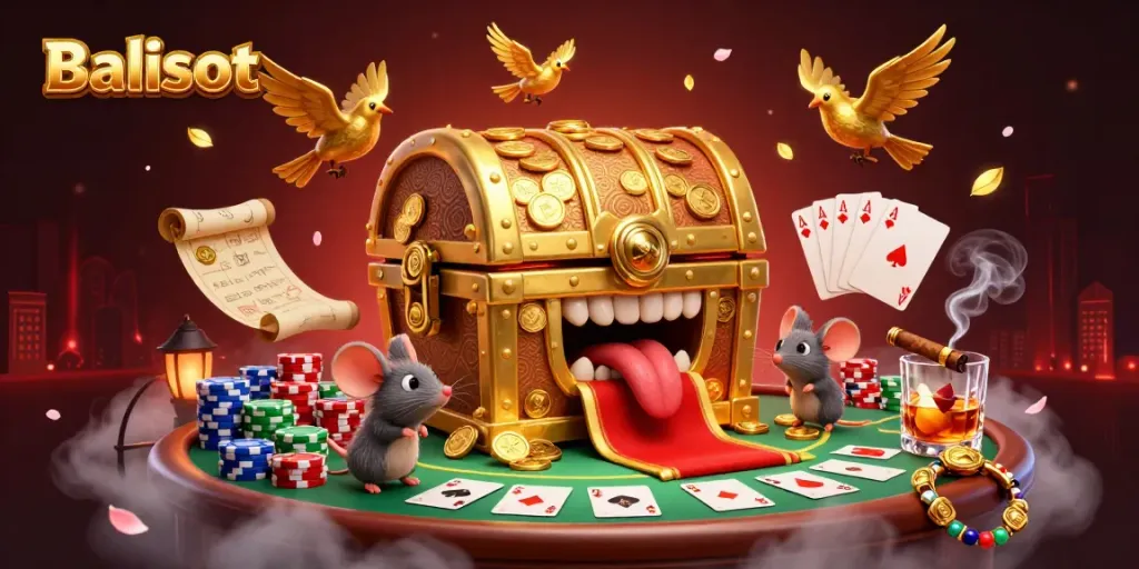 Experience the thrill of Balislot with engaging gameplay and a vibrant casino atmosphere in this 3D illustration.