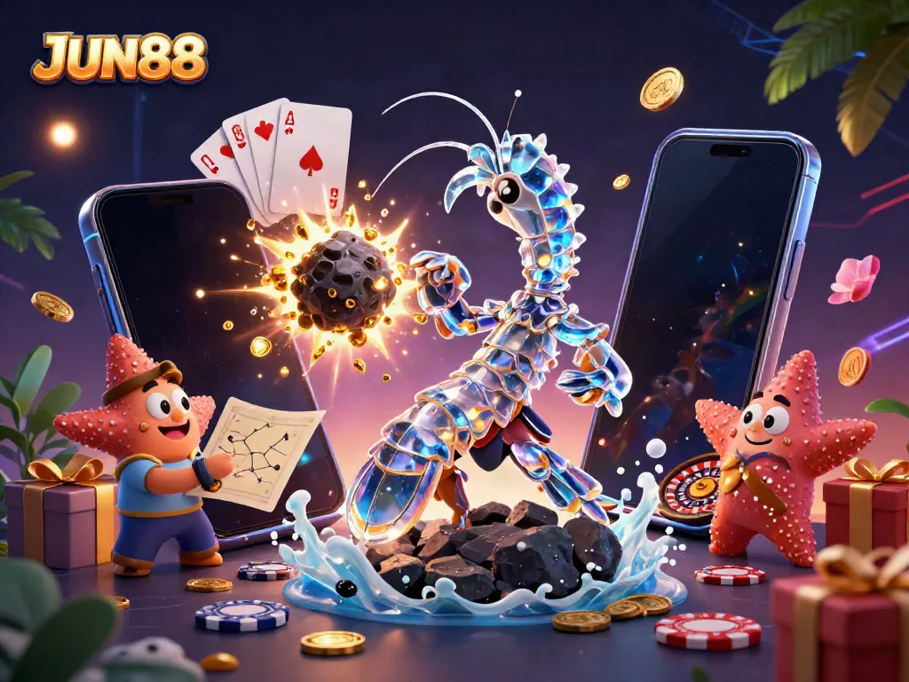 Experience thrilling gameplay with JUN88's vibrant casino elements and stunning 3D illustrations.