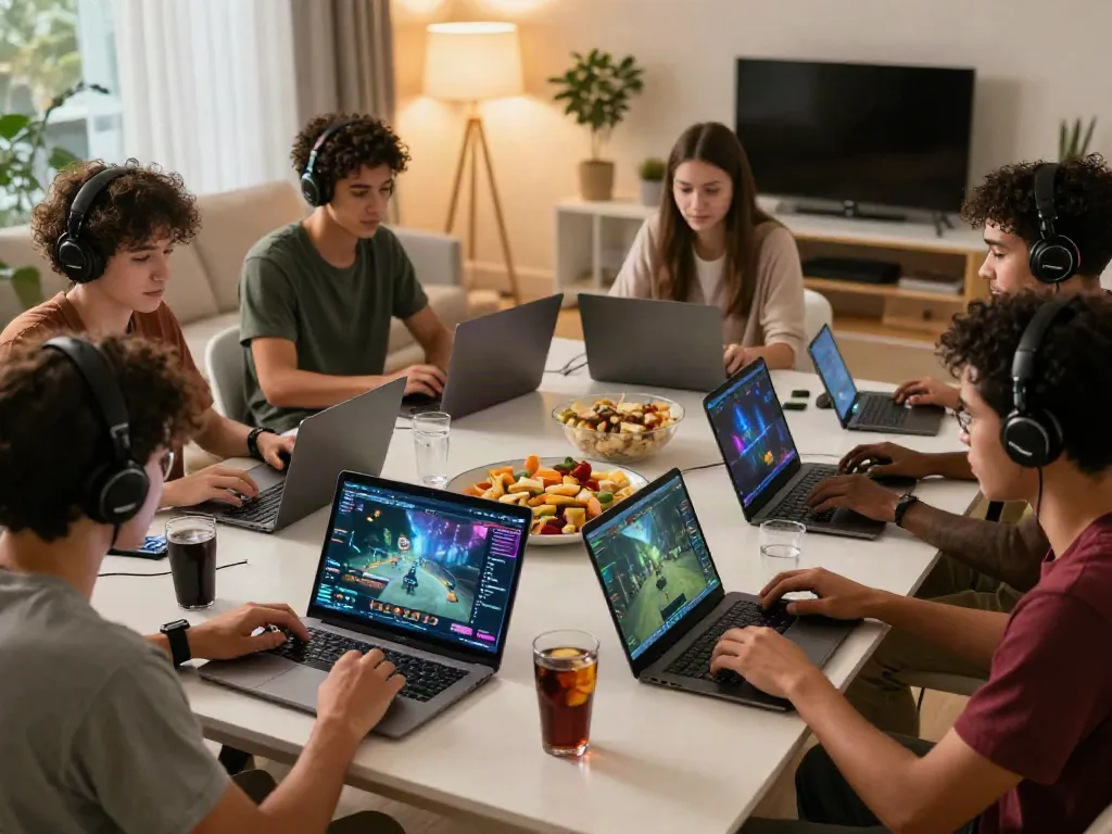Engaging online gaming scene highlighting players enjoying gaming on trang chủ gem88 2026 with vibrant graphics and modern decor.