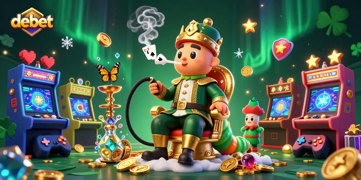 Experience the vibrant and exciting gaming world of debet with a fantastical 3D illustration featuring a caterpillar hookah-master.
