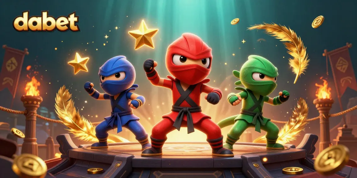 Dabet offers exciting gameplay with vibrant ninja chameleons and action-packed casino elements.