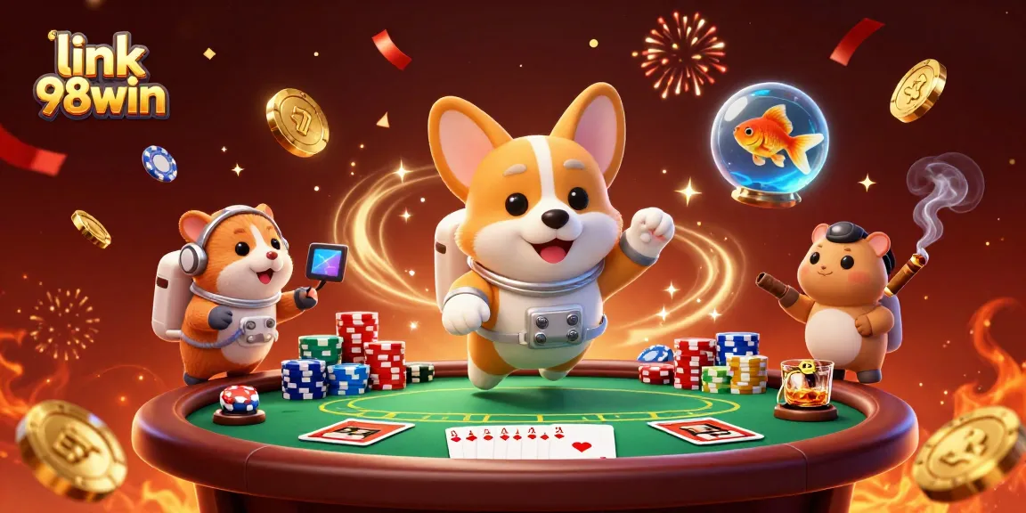 Experience the thrill of gaming with link 98win at a cosmic casino, featuring vibrant characters and rich details.