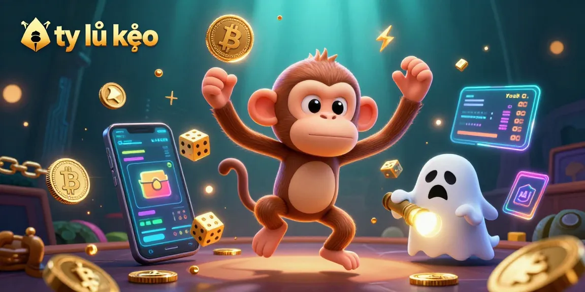 Track the dynamic tỷ lệ kèo in a lively haunted casino scene with a playful ghost-hunter puppy.