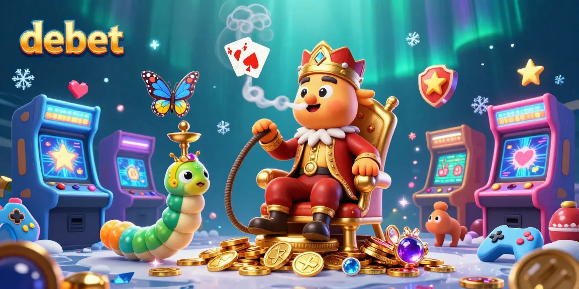 Engage in thrilling debet gaming with vibrant elements and characters in a rich casino scene.