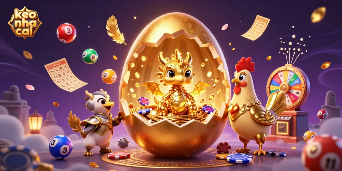 Experience the excitement of keo nha cai through vibrant gambling elements and stunning 3D illustration.