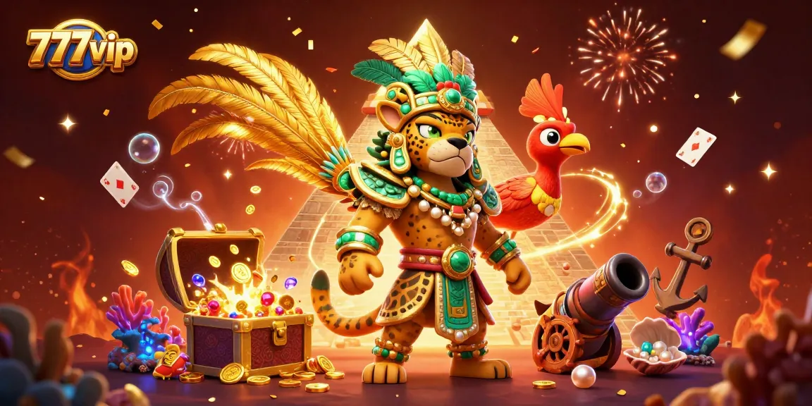 Experience the thrill of 777vip with vibrant 3D characters in an exciting casino scene!