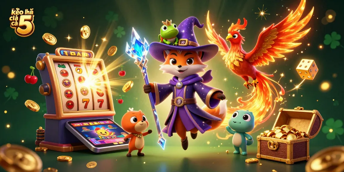 Experience thrilling bets at kèo nhà cái 5 with our vibrant 3D gaming illustration.
