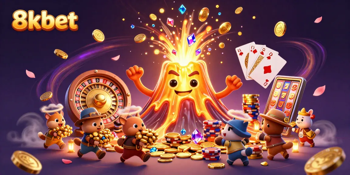 Experience thrilling adventures in 8xbet with a vibrant eruption of coins and treasures.