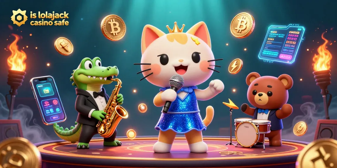 Experience the lively entertainment of Lolajack Casino with vibrant characters showcasing the safety of non-GamStop gaming.