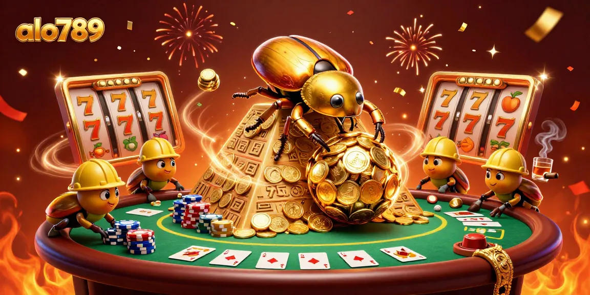 Experience exciting casino wins with alo789’s vibrant gambling scene showcasing gold coins and jackpot symbols.