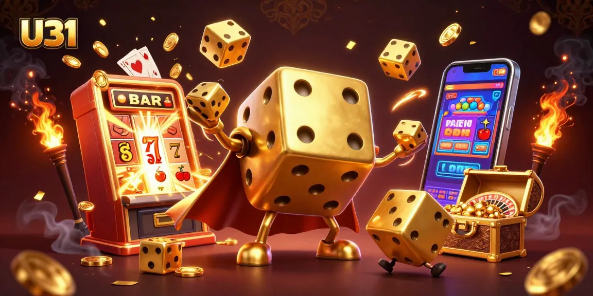 Experience thrilling wins with U31's golden dice golem and jackpot slot machine explosion.